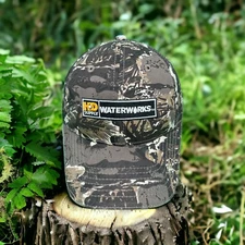 HD Supply Waterworks Camo Hat Adjustable Woodland Pattern Workwear Cap