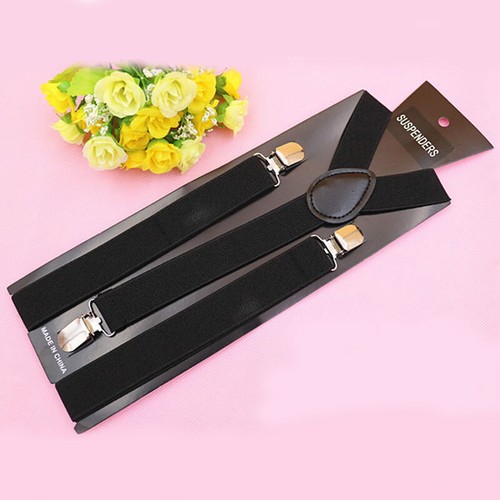 Hosenträger Herren Breit Y Form Leder Mit 6 Starken Clips Damen Hosen Gesche^ - Picture 26 of 27