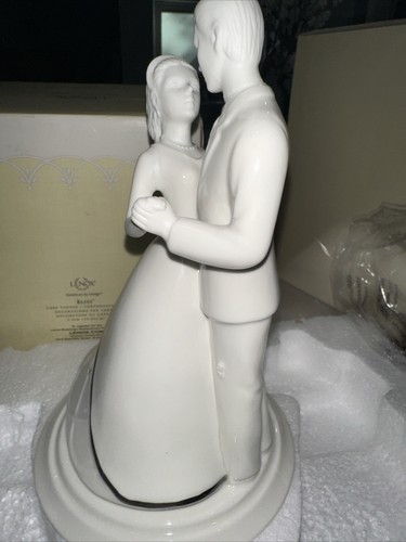 LENOX AMERICAN BY DESIGN “BLISS” CAKE TOPPER WHITE/WITH CRYSTALS BNIB $160 - Picture 8 of 18