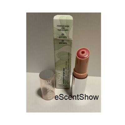 CLINIQUE MOISTURE SURGE POP TRIPLE LIP BALM HYDRATE TINT SHINE .13 OZ F/S NIB