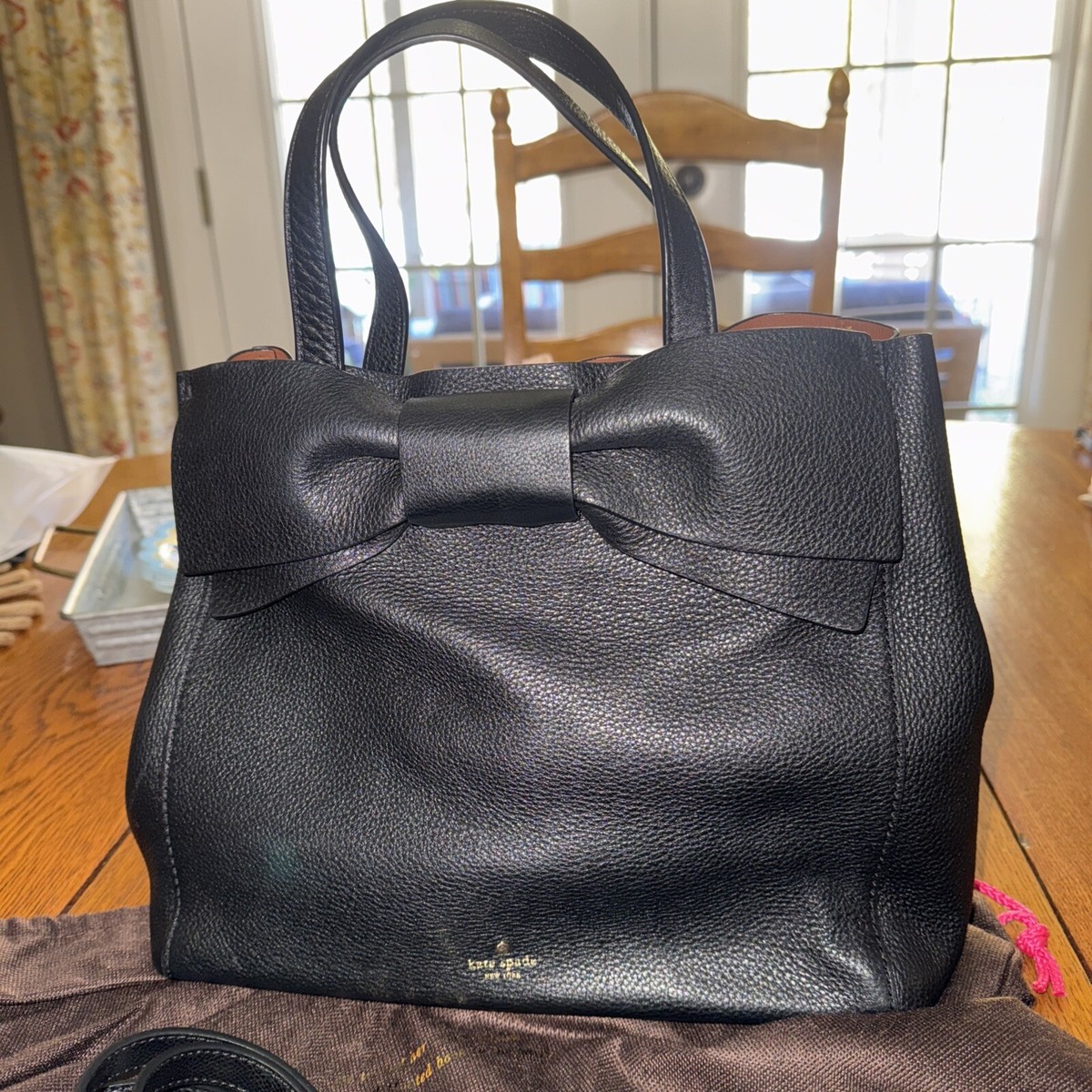 Kate Spade New York “Olive Drive” Brigitte Bow Satchel Bag Black