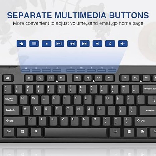 Rii RK907 Ultra-Slim Compact USB Wired Keyboard - Picture 2 of 6