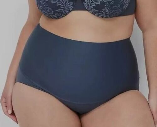 Slip Cacique vita alta totalmente liscio taglia 22/24 nero mutandine dimagranti NUOVO