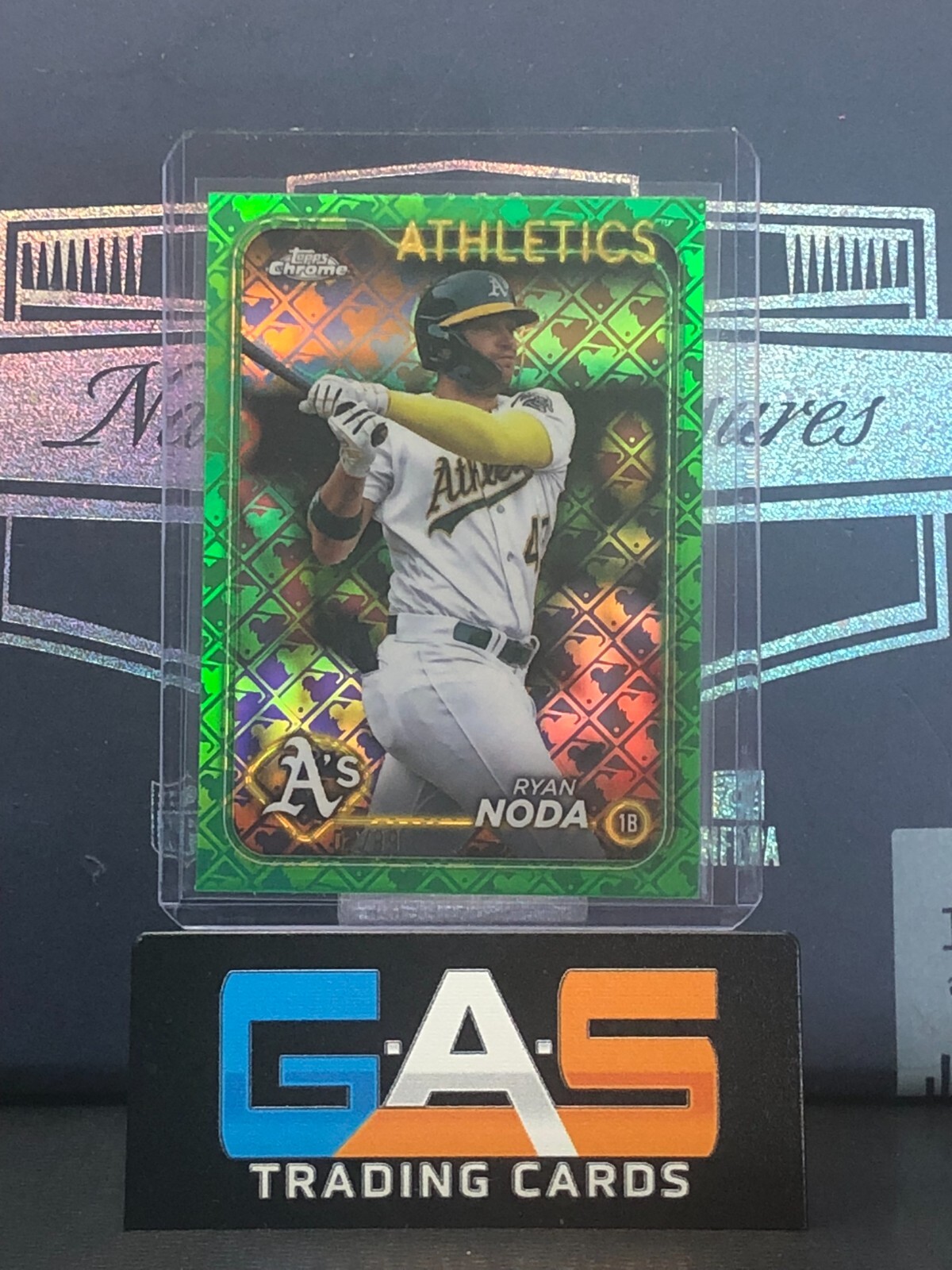2024 Topps Chrome Logofractor Ryan Noda Green Refractor /99 #284 SP Athletics