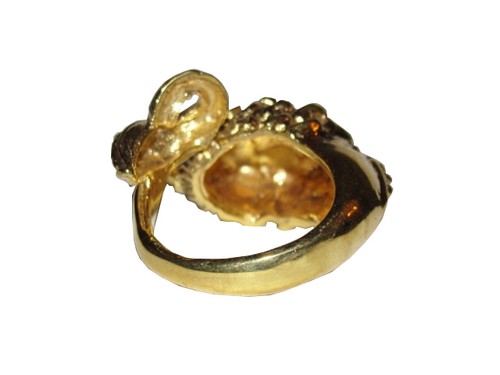 18 kt Gold Plated Brass Etruscan Lion Wrap Ring - Picture 5 of 5