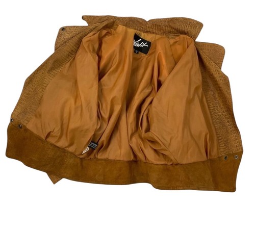 Winlit Damen Wildleder Vintage Echtleder hellbraun Jacke Größe S - Bild 13 von 17