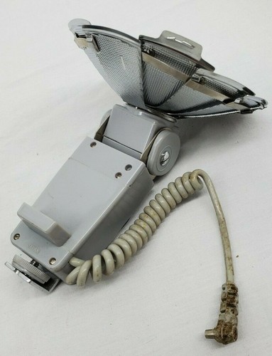 VINTAGE Gold Crest #BC-6 Tilt Flash with Original Black Vinyl Case Made in JAPAN - Picture 10 of 12