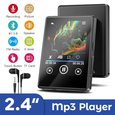 Bluetooth MP3 Player LCD Display HiFi Musik Spieler FM Radio Audio E-Book Wecker