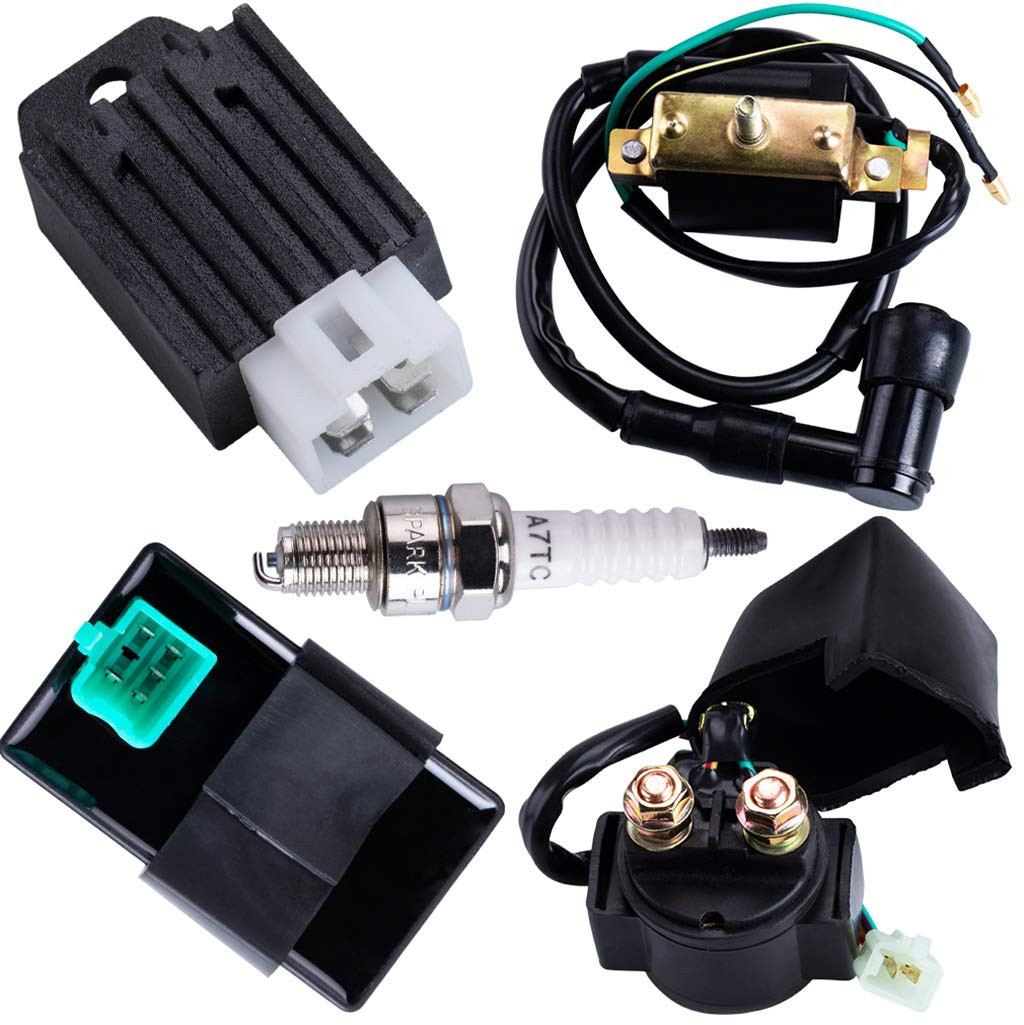 CDI Box Ignition Coil 5 Pin Regulator Rectifier Relay Spark Plug for Kazuma Meer