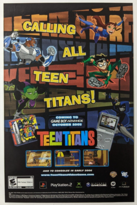 Teen Titans GBA Print Ad Game Poster Art PROMO Original Boy