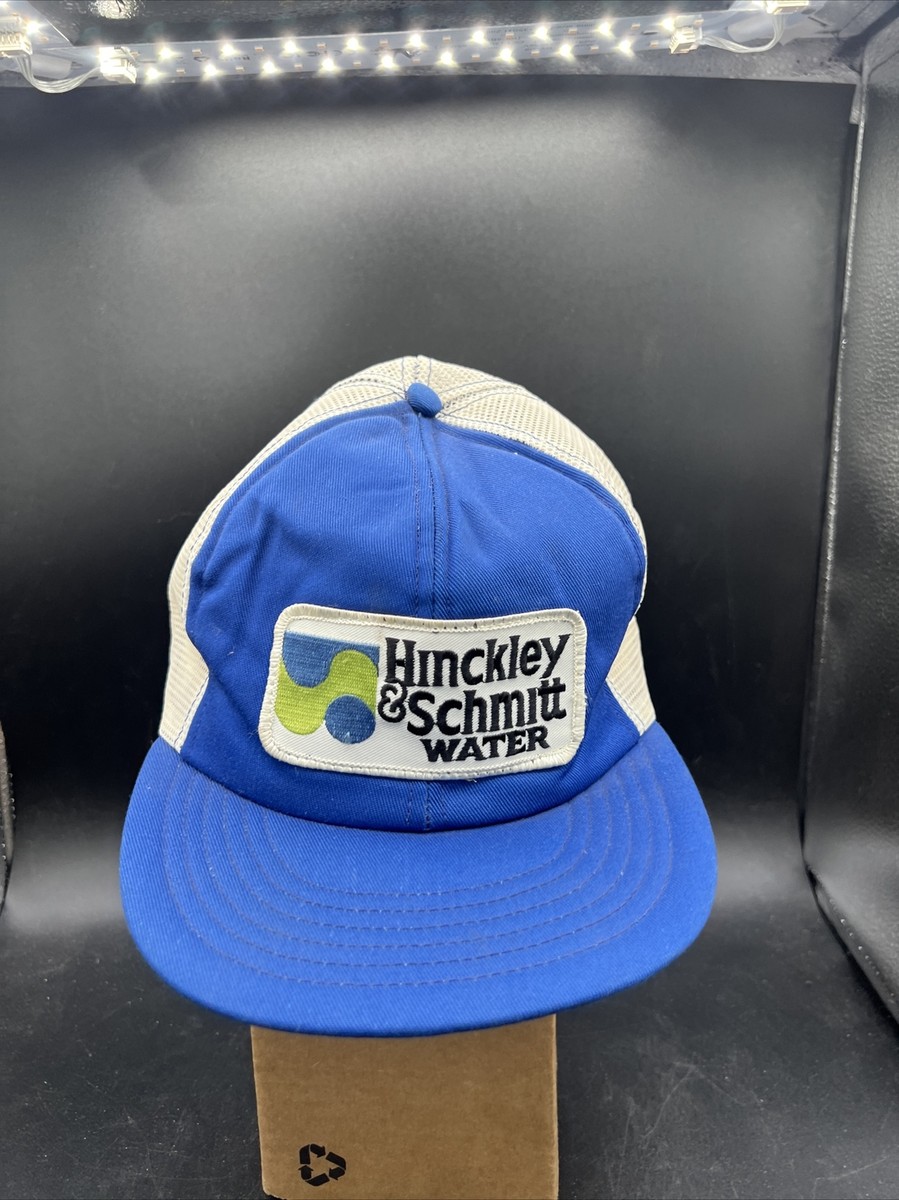 Vintage USA Mesh Trucker Hat Hinckley Schmitt Water Patch Blue