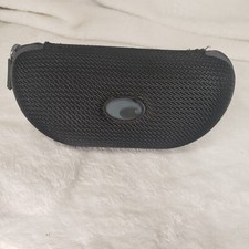 Costa Del Mar Sunglasses Hard Zip Up Clam Shell Case Black w/Grey Logo CASE ONLY