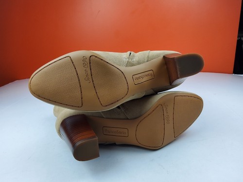 Franco Sarto Women Ankle High Block Heel Dress Boot Khaki Leather 8.5M (lot 935 - Picture 8 of 10
