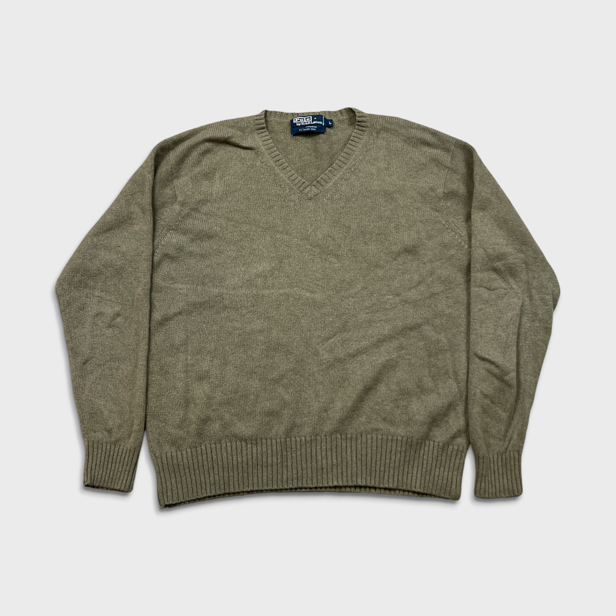 Vintage 90s Polo Ralph Lauren Sweatshirt Mens Large Green Cashmere 