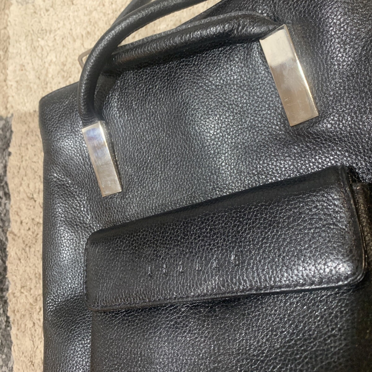LAZARO Buenos Aires Genuine Leather Backpack Purse Black | eBay