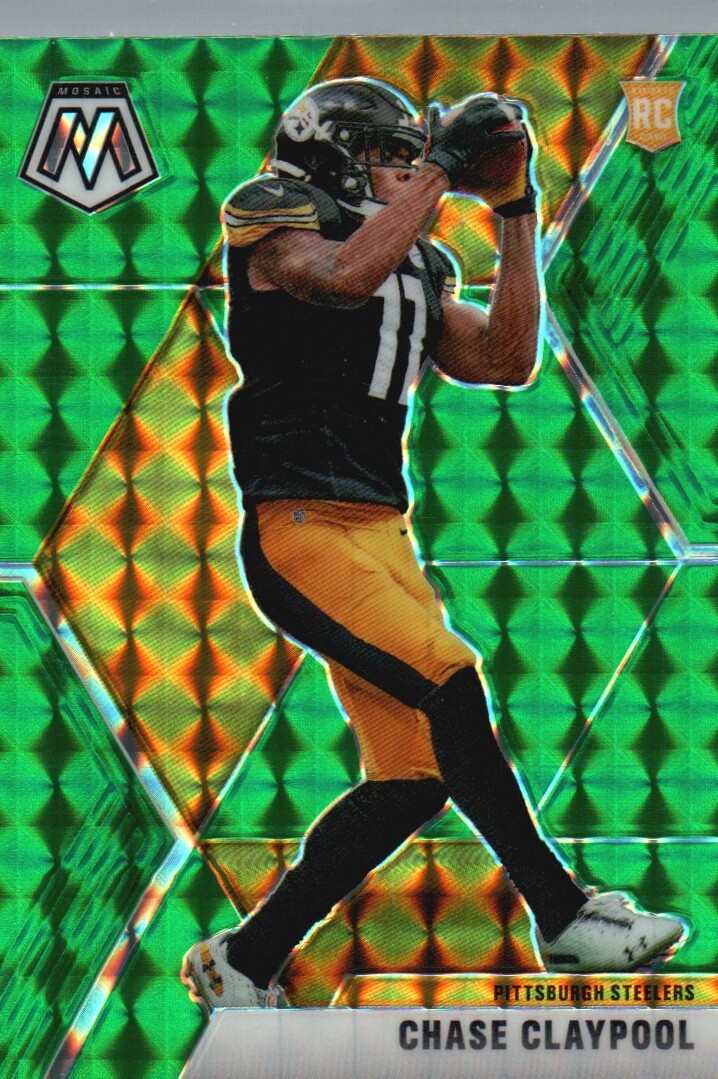 2020 Panini Mosaic #220 Chase Claypool Prizm Green