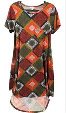 Lularoe Simply Comfortable Carly Swing Dress Womens X-Small Patchwork  Stretchy