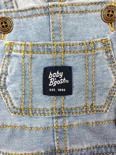 NEW BABY B'GOSH 'Denim Jumper Dress' Baby Girls 6 Months OshKosh Overalls Blue - Picture 7 of 10