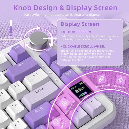 ATTACK SHARK X85PRO 75% Wireless Mechanical Keyboard with TFT Display & Knob - Picture 10 of 42