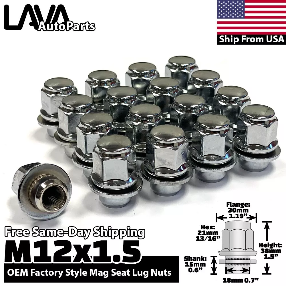 20x Chrome 12x1.5 OEM Factory Lug Nut Fit Jaguar XE XF XJ XK F