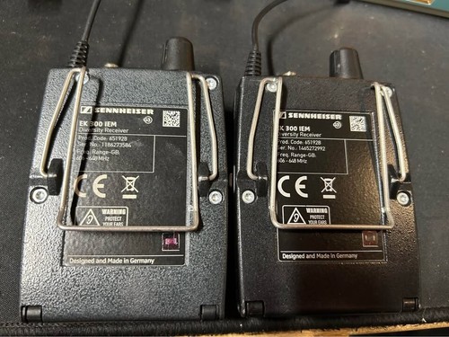 Sennheiser G3 ew 300 IEM set pair SR transmitter EK pack receiver GB ch38 606MHz - Foto 7 di 7