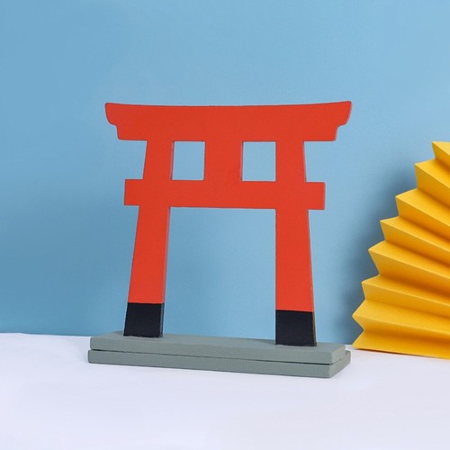Miniaturized Landscape Japanese Door Torii Wood Decor Miniature Micro Model Home - Picture 3 of 6