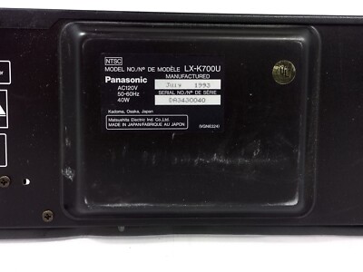 Panasonic LX-K700 Multi Laser Disc Movie Karaoke Player Auto