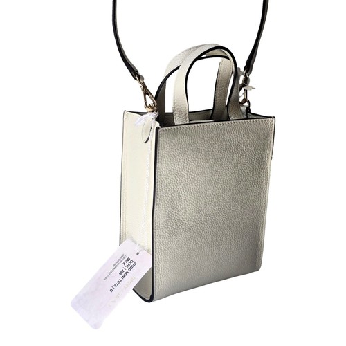 Jimmy Choo Milk White Mini Shopper Handtasche Crossbody Embossed Logo NEU - Bild 5 von 7