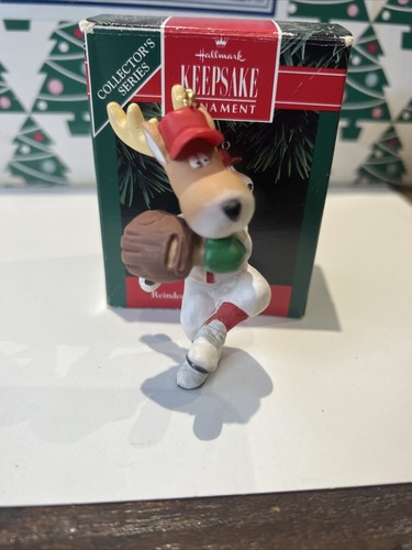 Vintage Döner Rentier Champs Weihnachten Punze Andenken Ornament in Box - Bild 1 von 12