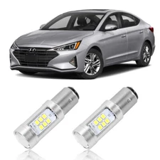 2 x White Canbus 7528 1157 LED DRL Light Bulbs for 2019-2020 Hyundai Elantra SEL