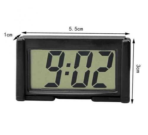 Small Digital Clock LCD Date Time Calendar For Car Dashboard Table Desk Portable - Picture 3 of 13