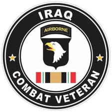 101st Airborne Division Iraq Combat Veteran Bumper Sticker Military Vinyl 5"