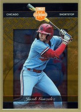 2023 Panini Elite Extra Baseball Status Gold No. 160 Rookie Jacob Gonzalez /275