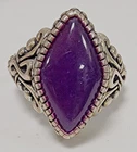Vintage Carolyn Pollack RELIOS Sterling Silver Marquise-Cut Charoite Ring Sz: 10