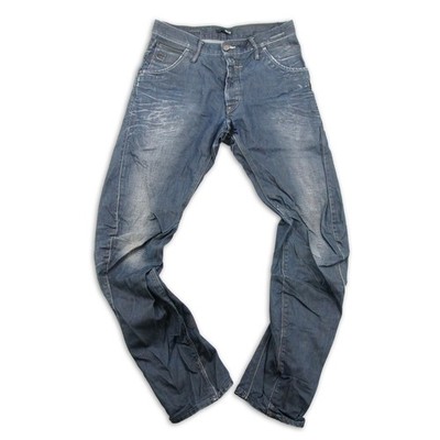 G Star Raw Jeans W31 L32 3301 Riley Loose Tapered Hose Herren Blau Blue Denim