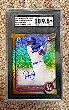 RAYNE DONCON - Bowman Chrome 1st Auto Gold Shimmer /50 - Twins, Dodgers SGC 9.5
