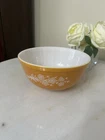 Vintage Pyrex 2.5 Qt. Burnt Orange Floral Mixing Bowl 403
