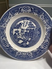 Willow Ware By Royal Blue Willow China 10  Dinner Plates 12pc