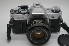 Canon AE-1 35mm SLR Film Camera W/ 50mm FD Film Tested WORKING