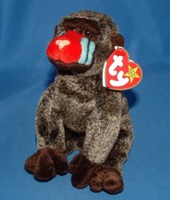 Ty Beanie Baby - CHEEKS the Baboon (6 Inch) NEW MWMTs Stuffed Animal Plush Toy