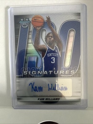 Kam Williams 2025-26 Bowman Best U ISO Signatures Auto Kentucky Wildcats