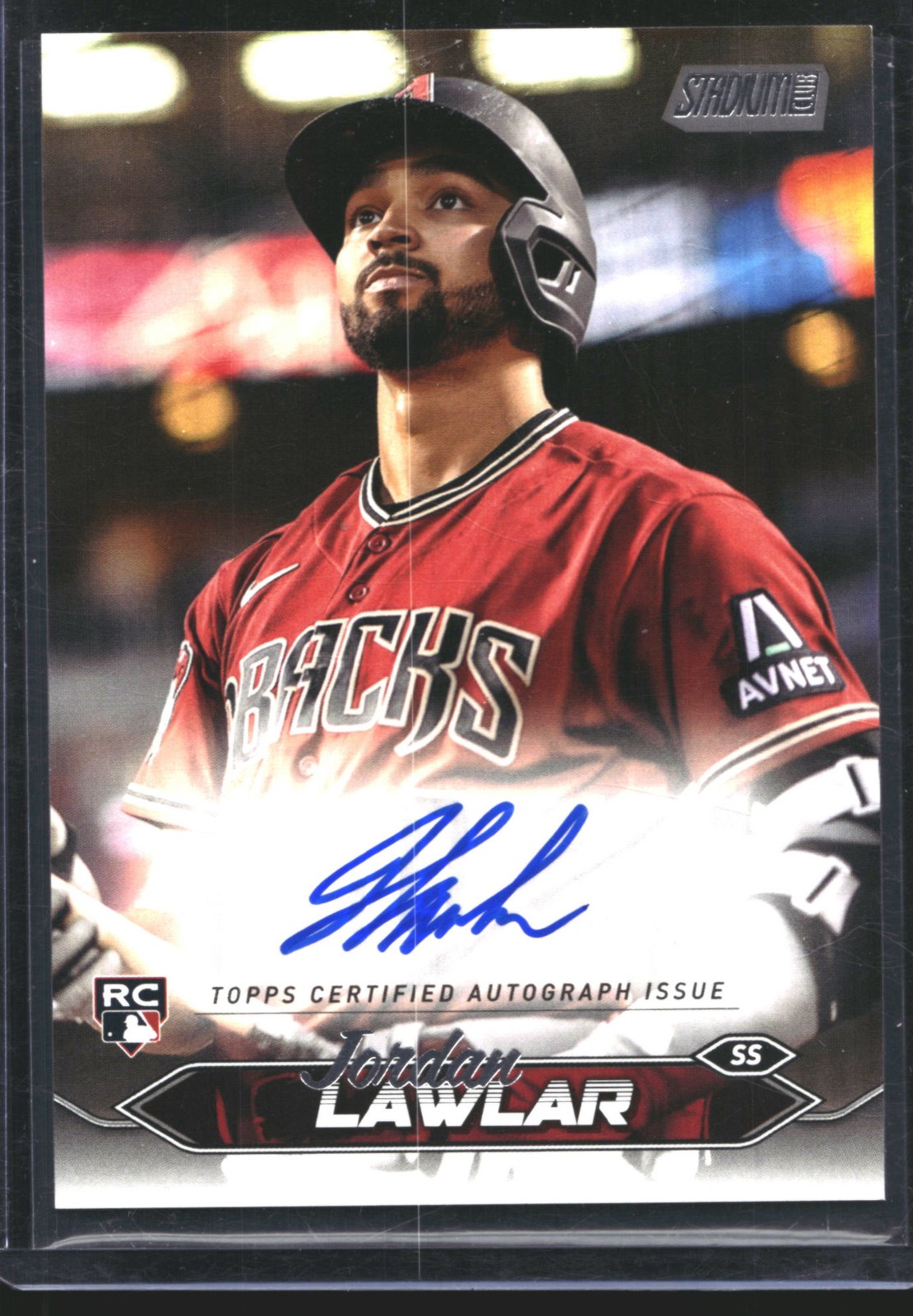 Jordan Lawlar 2024 Stadium Club Auto Autograph RC Arizona Diamondbacks Dbacks