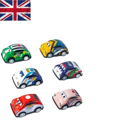 Interaktive 6-teilige Push and Go Spielzeugautos für Kleinkinder - Entwicklung motorischer Fähigkeiten