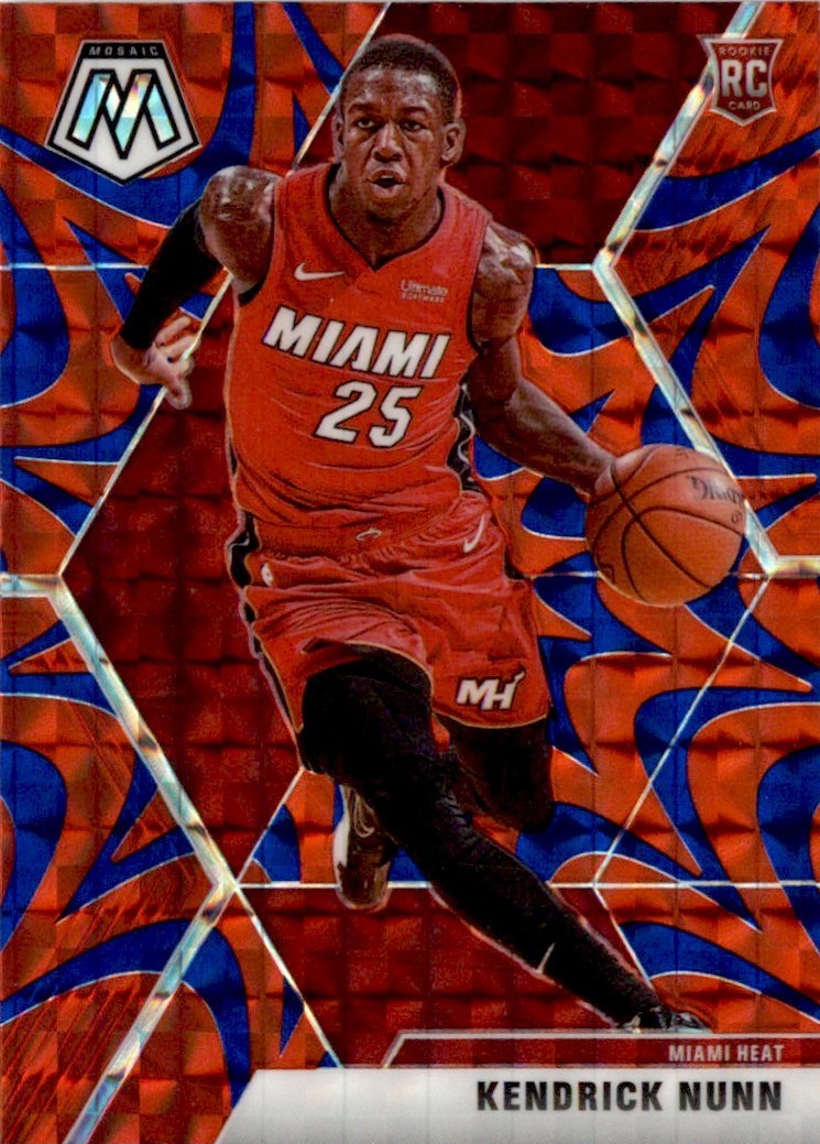 2019-20 Panini Mosaic Red Kendrick Nunn RC Miami Heat #234 Parallel