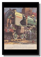 Peppercorn Class A2 60525 being cleaned framed picture free p&p UK