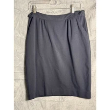 Pendleton Petite Womens Skirt Size 8 black Knee Length Pleated Pockets Career