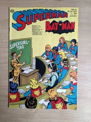 Superman Nr. 15 Von 1970 Ehapa Z1 Bagged+Boarded Mit Sammelecke 