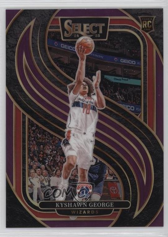 2024-25 Panini Select Premier Level Purple Prizm 37/99 Kyshawn George #177 0x49