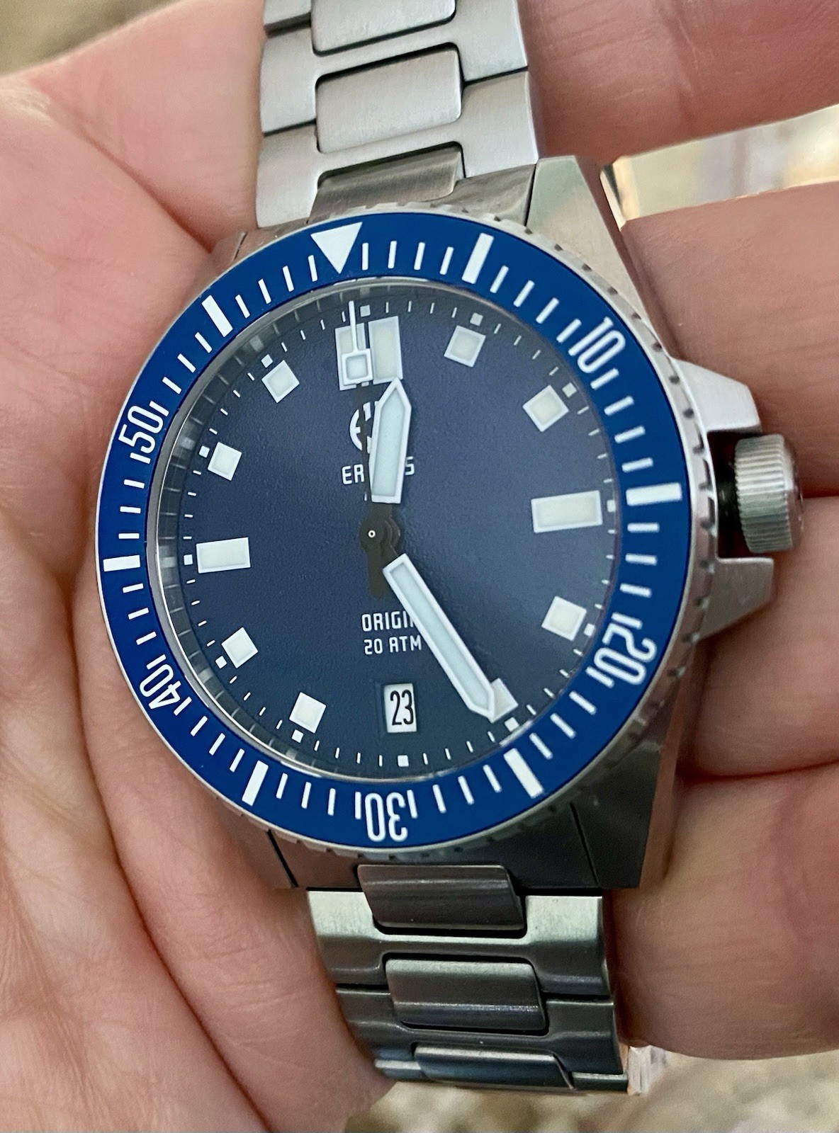 EREBUS Origin 38mm Automatic Tool Dive Watch Blue… - image 14