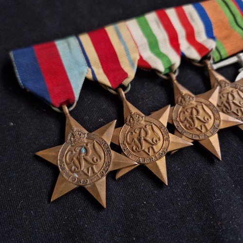 WW2 British War Medal Africa Italy France and Germany Stars Defence War Mounted - Picture 2 of 8